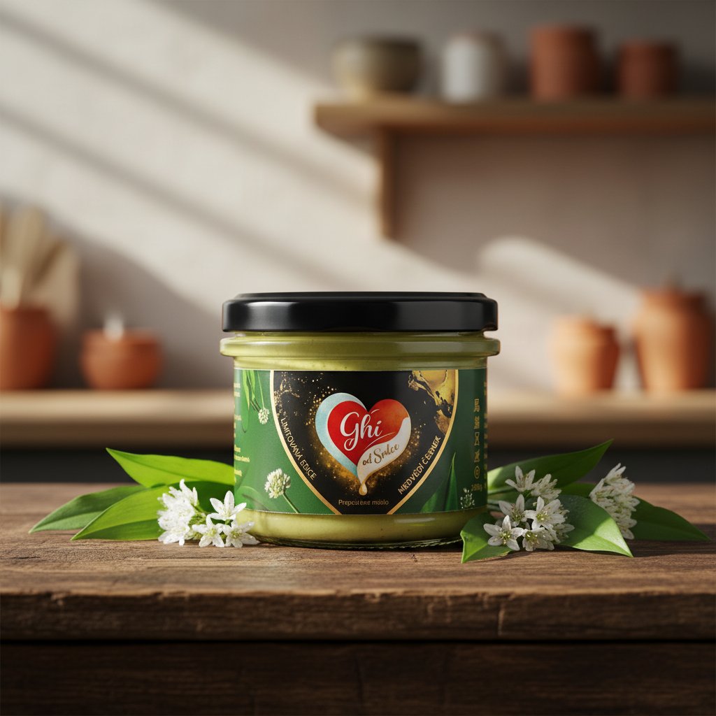 Ochucené ghí Medvědí česnek 235 ml